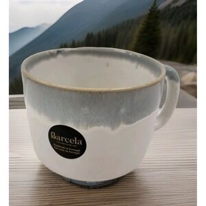 NEW Barcela Bowl Mug Artisan Two Tone Stoneware Pottery Hand Made In Portugal